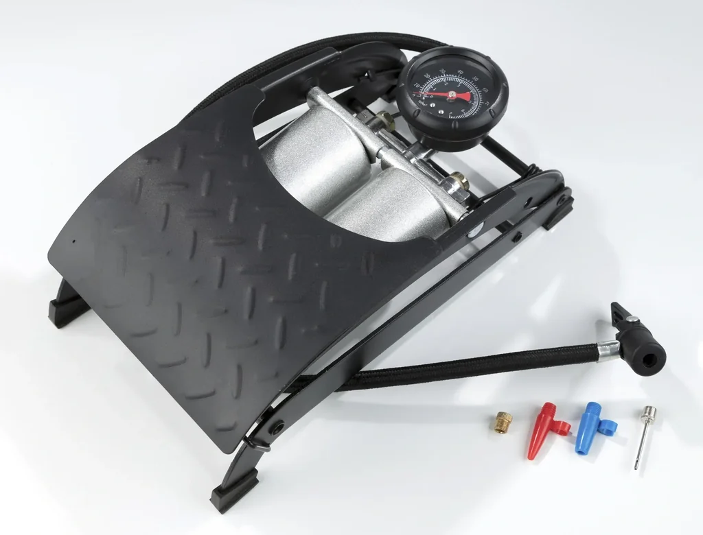 Double cylinder - foot air pump premium