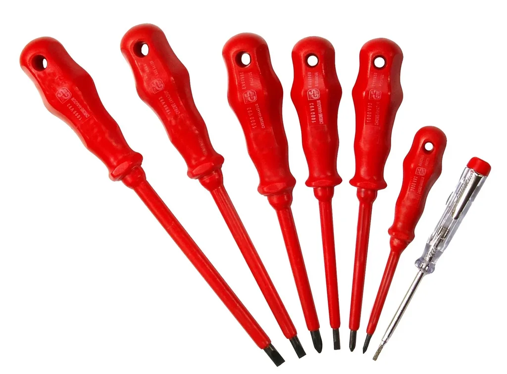 Screwdriver set, electric, 7 pieces