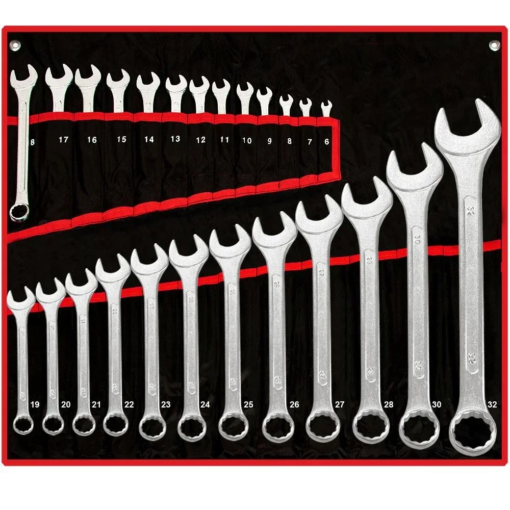 Complete 25-piece wrench set - Chrome Vanadium - 6-32mm