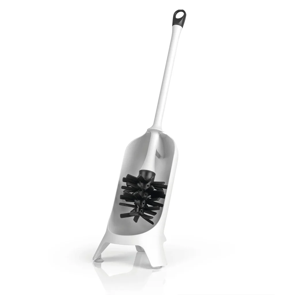 Toilet brush with integrated cleaning stone, silicone
