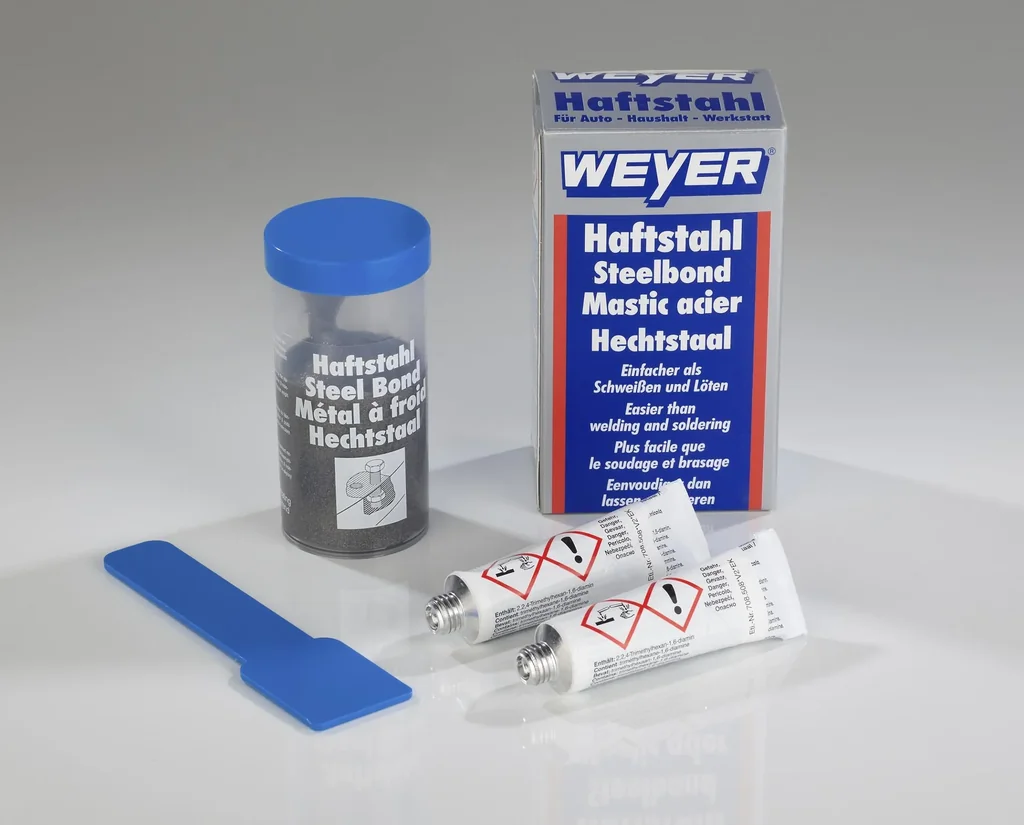 Adhesive steel repair kit