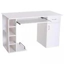 Computer desk office table with cabinet PC table wood veneer