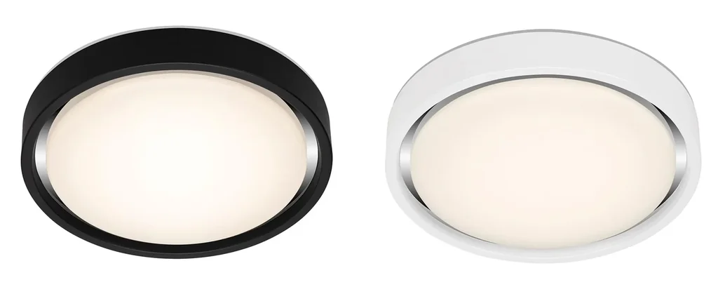 LED ceiling light, round, Ø 36 cm, CCT, motion sensor, 30 watts, black