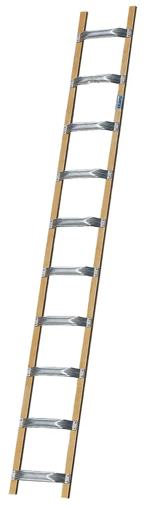 Roof ladder, 18 rungs, aluminum/wood, width 37 cm, length 505 cm