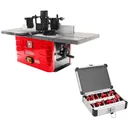 Table milling machine - 1500W - 103.5x69x55.5 cm MET Holzmann Router Set - 12 pieces