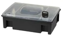 Bait station with transparent lid, including wall bracket