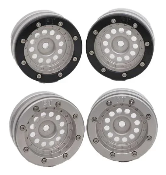 Beadlock Wheels PT-Bullet Silber/Schwarz 1.9 (2 St.)