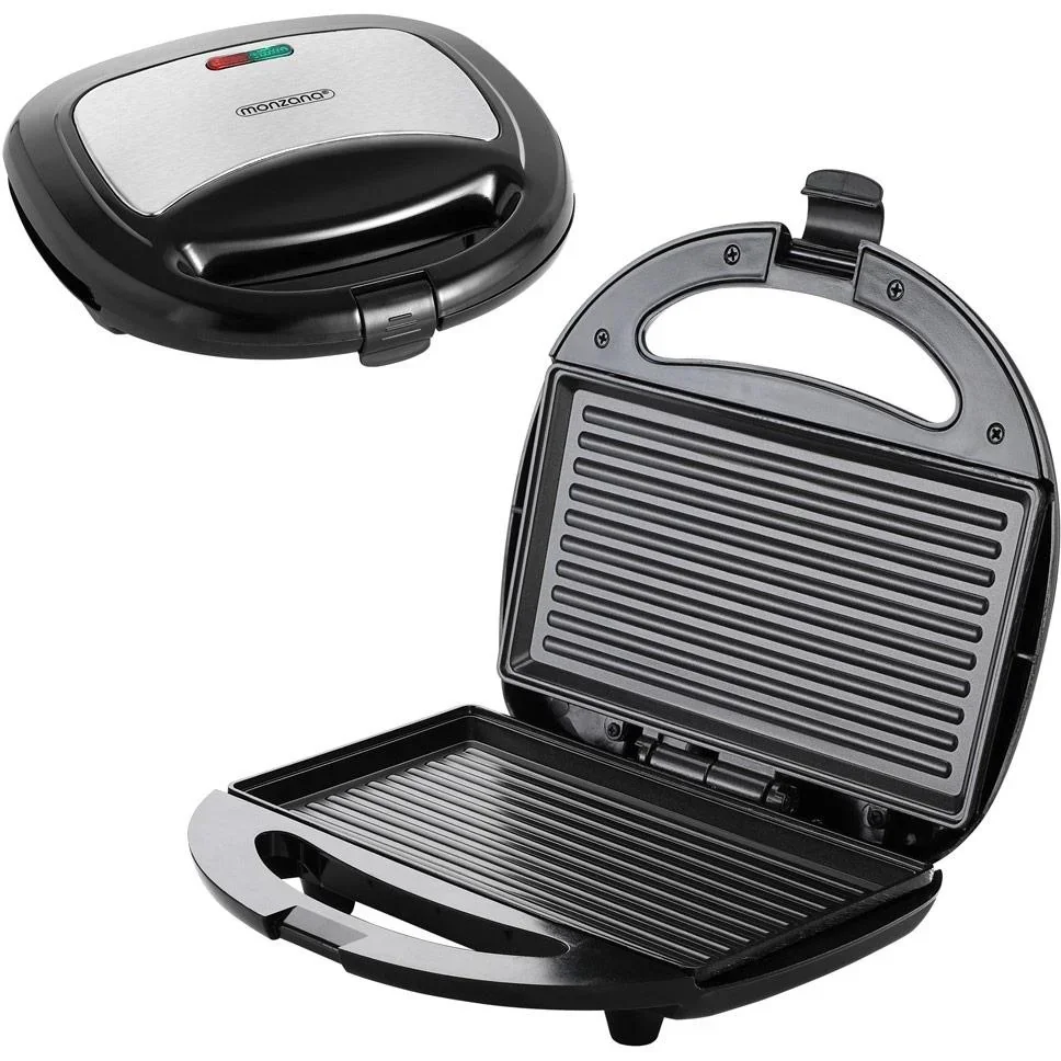 Contact grill - Panini grill - Black/Silver 750W