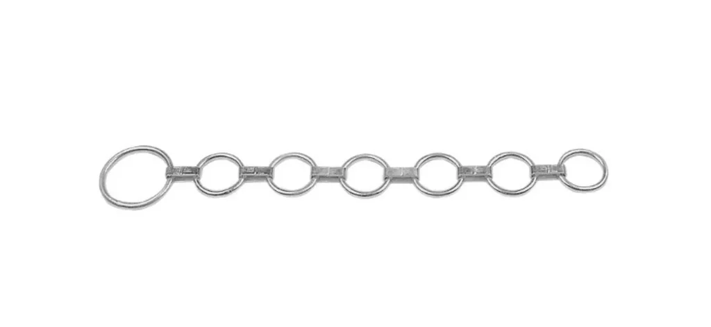 Flat link collar with 7 rings