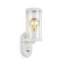 Outdoor light with motion detector, metal-plastic / white, IP44, E27 socket