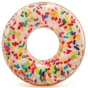 Inflatable donuts sprayed