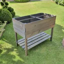 Balcony herb bed on legs, grey