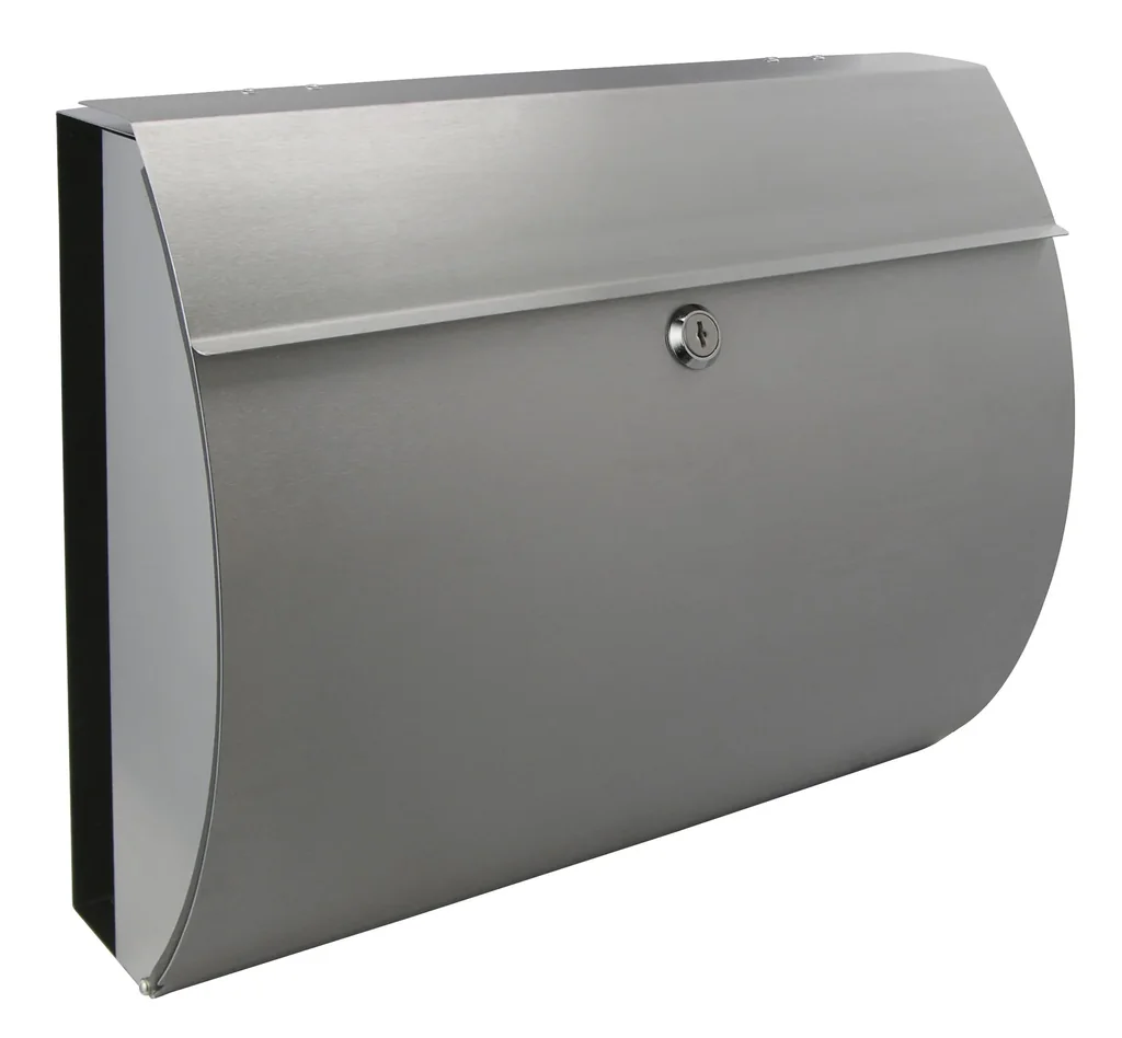 Stainless steel mailbox with newspaper compartment