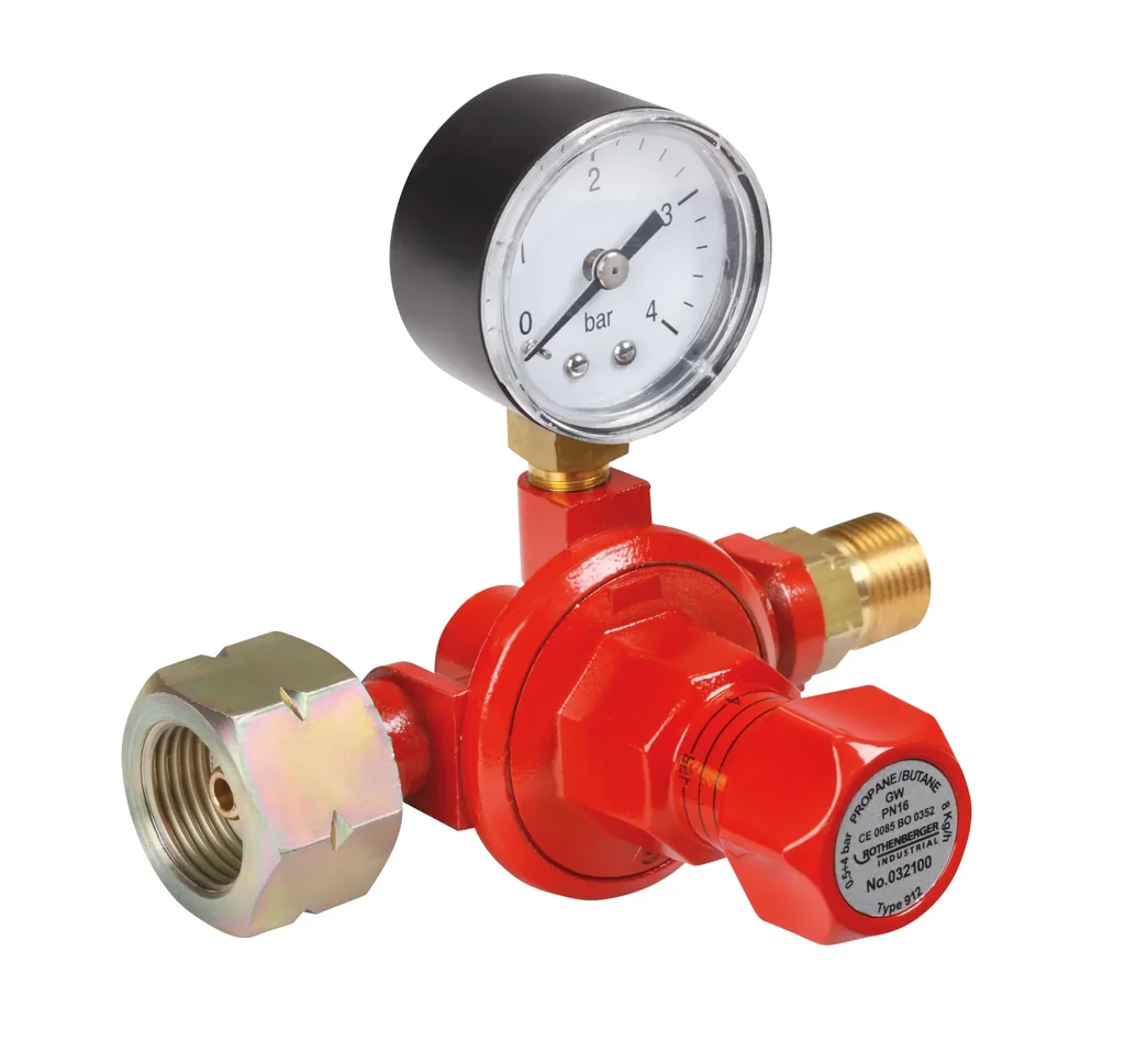 Propane regulator mit Manometer 0.5 - 4 bar