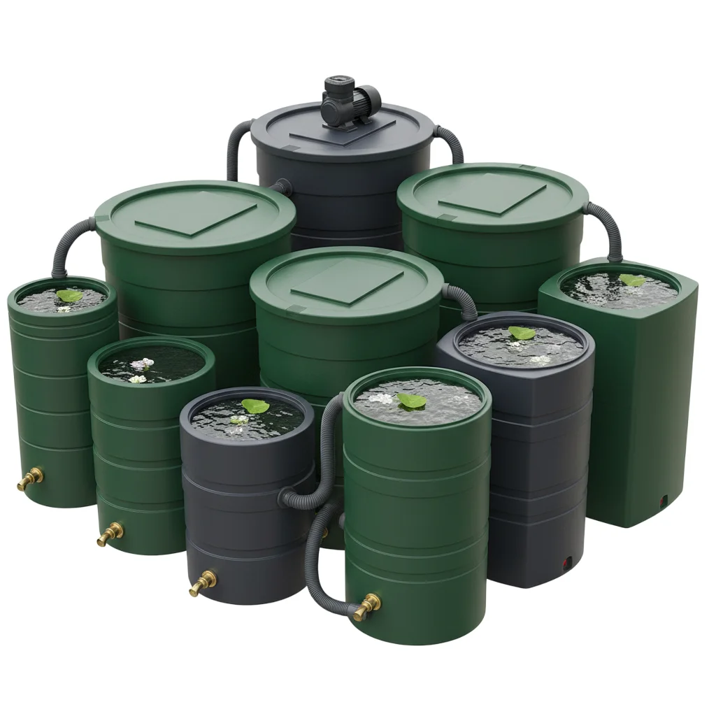 Obraz Water Tanks, Rain Barrels