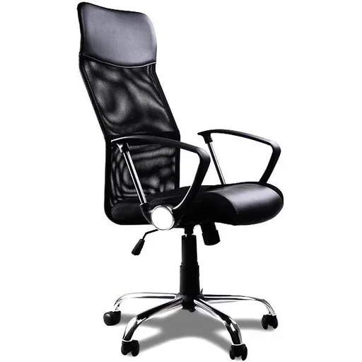 "Swivel chair with black mesh fabric image"