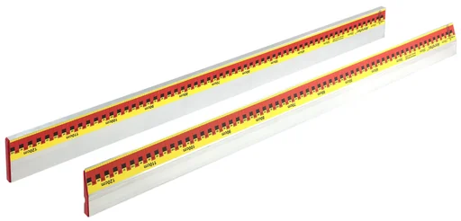 "Straightedge and trapezoidal rod with dimensions, set of 2 image"