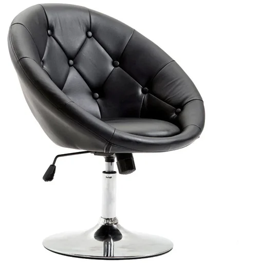 "Height-adjustable work stool black image"