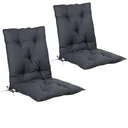 Seat cushion - set of 2 - anthracite 116x57x7cm