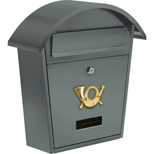 "Graphite mailbox with 2 buttons - 380x320x105 mm image"