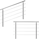 Railing - stainless steel - 160 cm - 4 posts