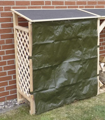 "Firewood rack Speyer with weather protection, grey image"