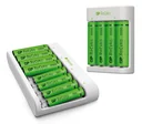 USB charger for 4 AA / AAA NiMH batteries including 4 ReCyko Mignon (AA) NiMH batteries with 2100 mAh