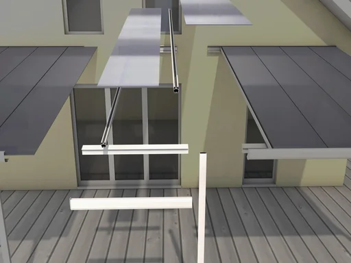"Patio roof extension module, color white, 3060 x 1200 mm image"