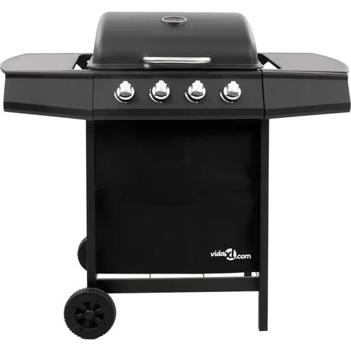 "Gas grill with 4 burners black image"