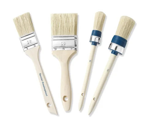 "4-piece brush set, window/flat/ring brush image"