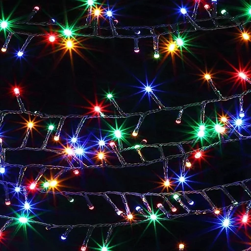 "LED Christmas lights 14m with 700 LEDs for indoor and outdoor use Multicolor including remote control image"