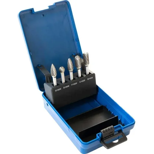 "Carbide cutter set - 5 pieces - in a case - Ø6 mm image"