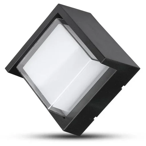 "VT-831 LED wall light - 7W - 3000K - 400 lumens - Black - Square image"