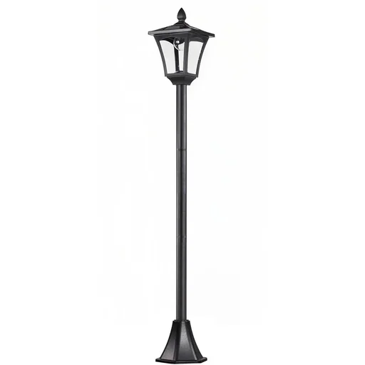 "Garden Lantern Solar Lantern 40 Lumen Black H160cm image"