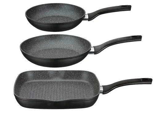 "Zestaw patelni, 3-częściowy z kutego aluminium Gourmet Granite image"