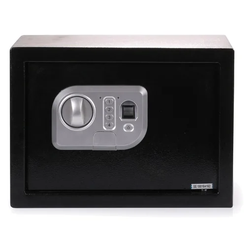 "Safe with numeric code and fingerprint sensor image"