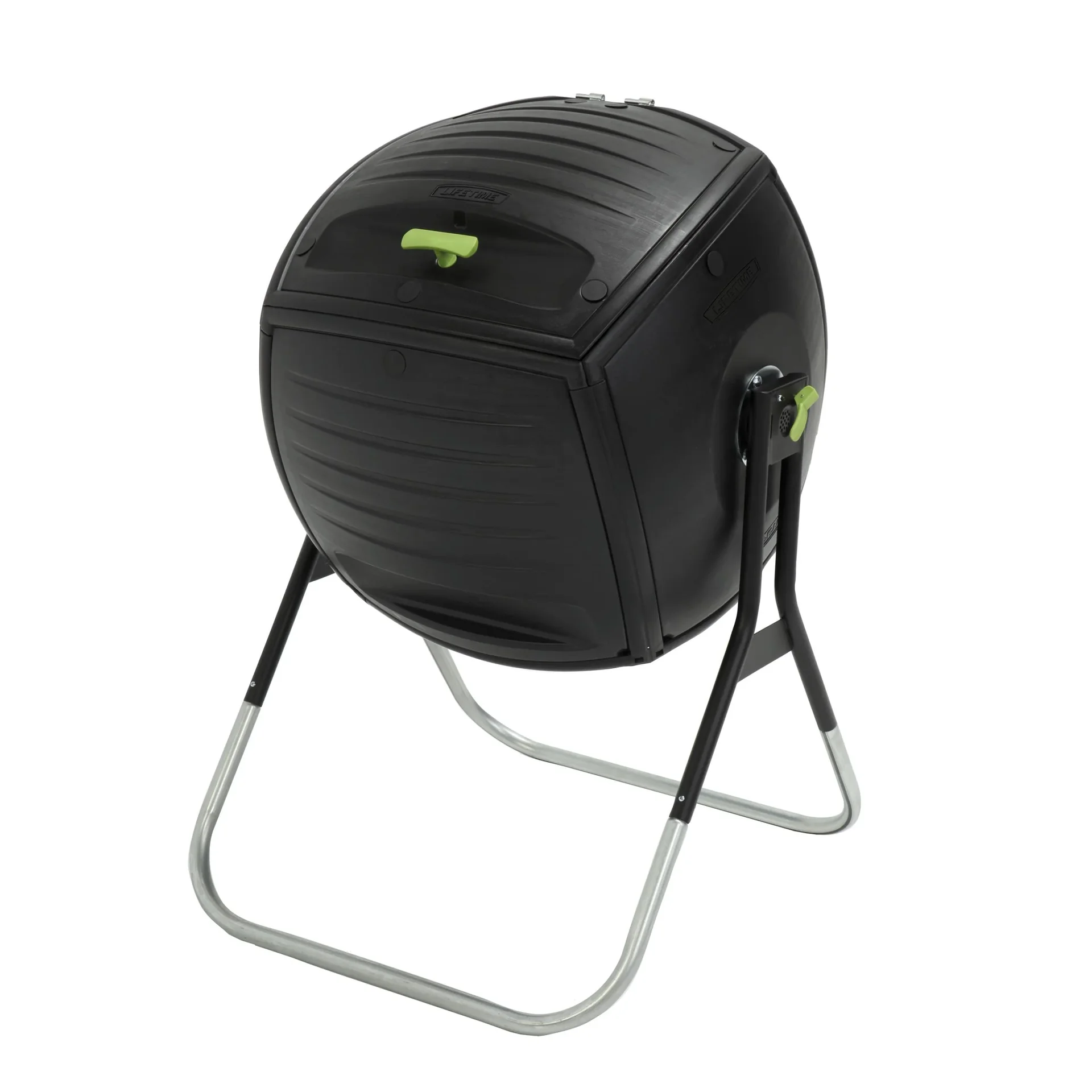 "Lifetime Kompostownik Premium 189 L 77×75×112 cm Czarny – łatwo obracany bęben image"