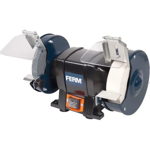 "BGM1020 Bench Grinder 250W - 150mm - Mountable - Incl. 2 grinding stones (P36, P60), safety goggles and spark arresters image"