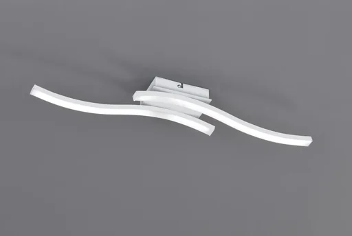 "LED ceiling light ROUTE, 2x5 W, 4000K, 2x500 lm, matt white, plastic white image"