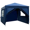 Pavilion 3x3m folding pavilion 4 side walls with window door with zipper marquee garden tent pop-up pavilion incl. He