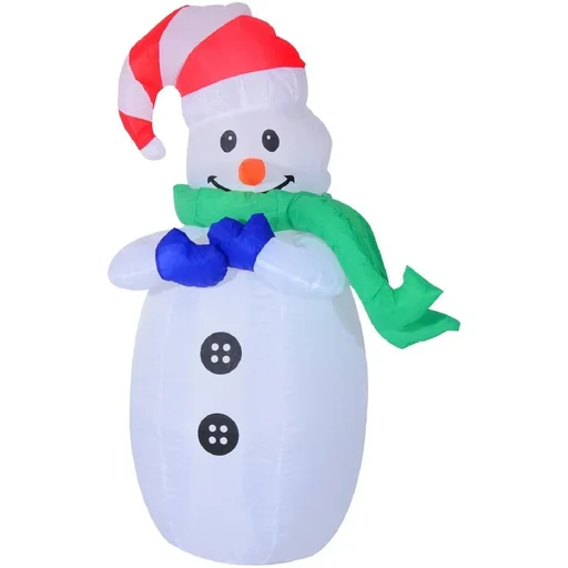 "LED snowman inflatable Christmas decoration illuminated image"