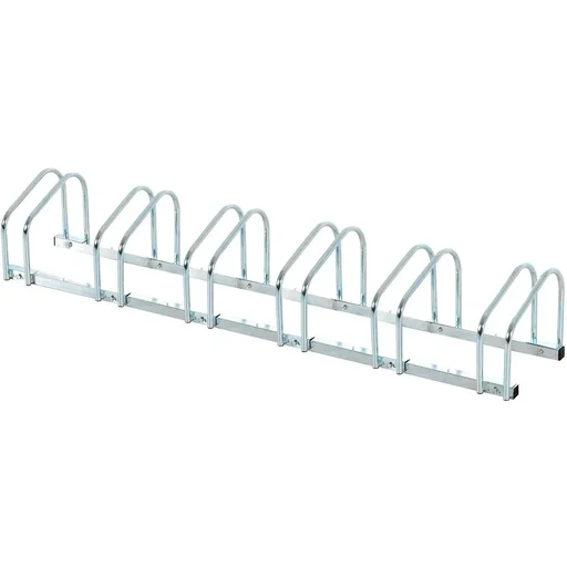 "6-bike stand, bike stand, bicycle stand, galvanized steel image"