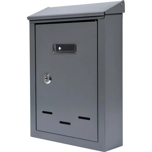 "Letterbox with 2 buttons - graphite - 285x200x60 mm image"