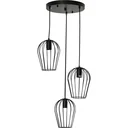 Pendant lamp with the metal wire cage design black