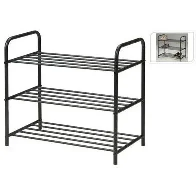 "Shoe rack with 3 layers 58x34x66 cm image"