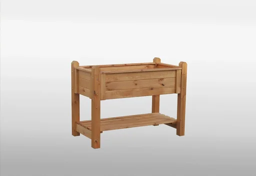 "Solid herb bed, honey brown, large image"