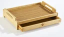 Serving tray "Spezial", with drawer, made of bamboo, 43 x 31 x 10 cm