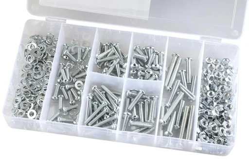 "Screw and nut assortment, 500 pieces image"