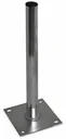 Steel base 100 cm, 48 mm tube, plate 19 x 19 cm