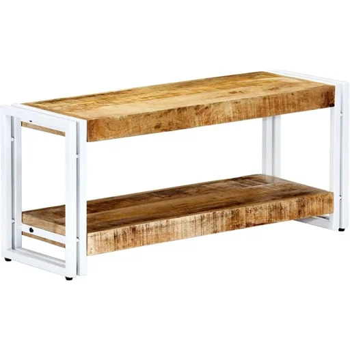 "TV cabinet 90x30x40 cm solid mango wood image"